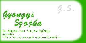gyongyi szojka business card